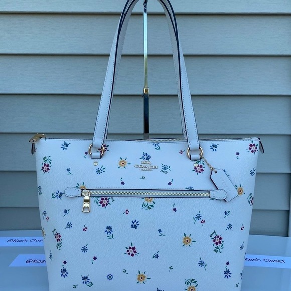 Coach Tote Purse Gallery Wildflower Printed Large Tote Chalk Multi - Picture 12 of 12